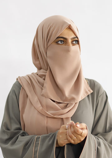 Hijab & Niqab Set Rose Taupe
