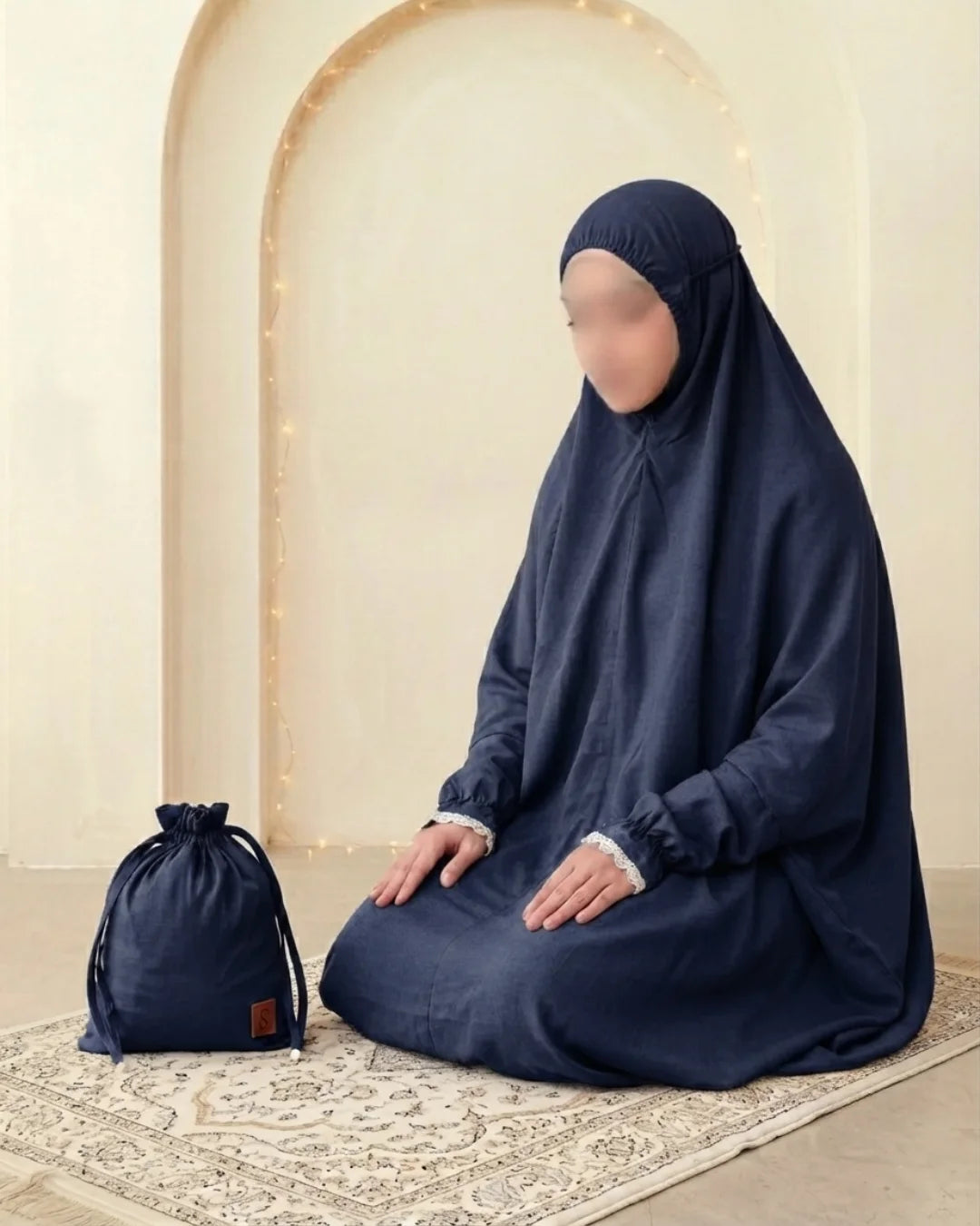 Lawn | Zenia Namaz Chadar Navy