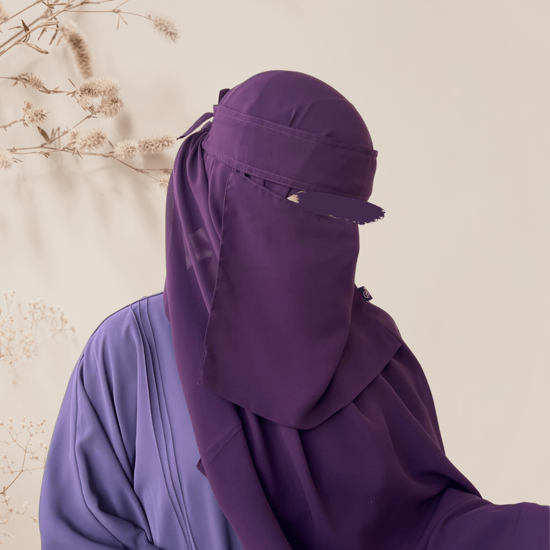 Saudi Niqab Set in Eggplant