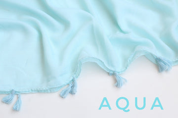 Tassel Hijab Aqua