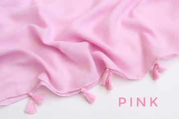 Tassel Hijab Pink