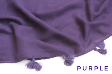 Tassel Hijab Purple