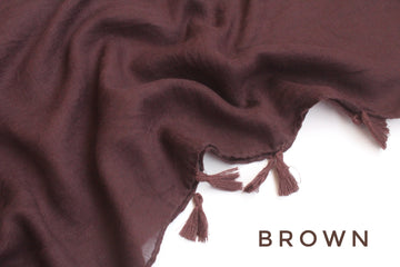 Tassel Hijab Brown