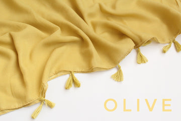 Tassel Hijab Olive