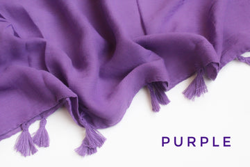 Tassel Hijab Purple