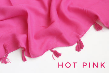 Tassel Hijab Hot Pink