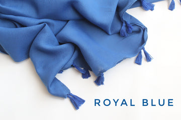 Tassel Hijab Royal Blue