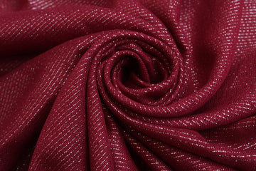 Lurex Shimmer Maroon With Silver
