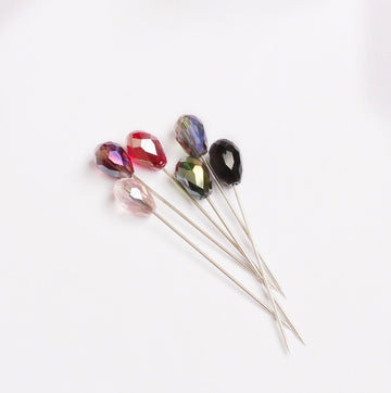 Oval Crystal Pins