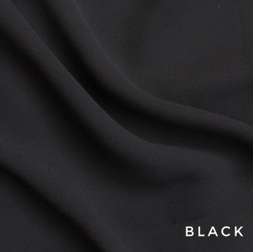 Plain Georgette Hijab Black