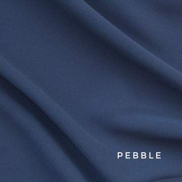 Plain Georgette Hijab Pebble
