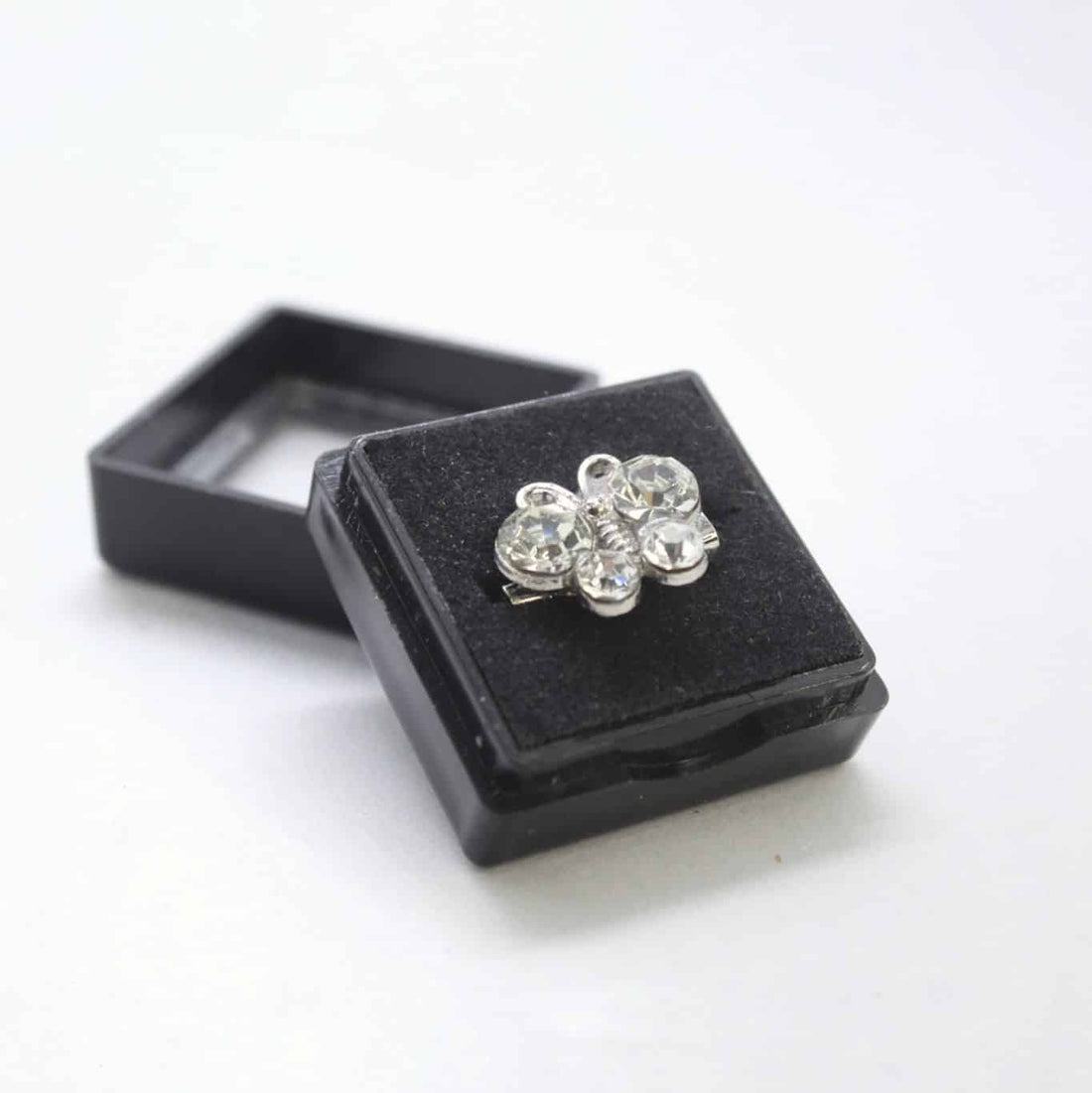 Mini Butterfly Brooch White