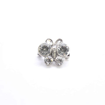 Mini Butterfly Brooch White