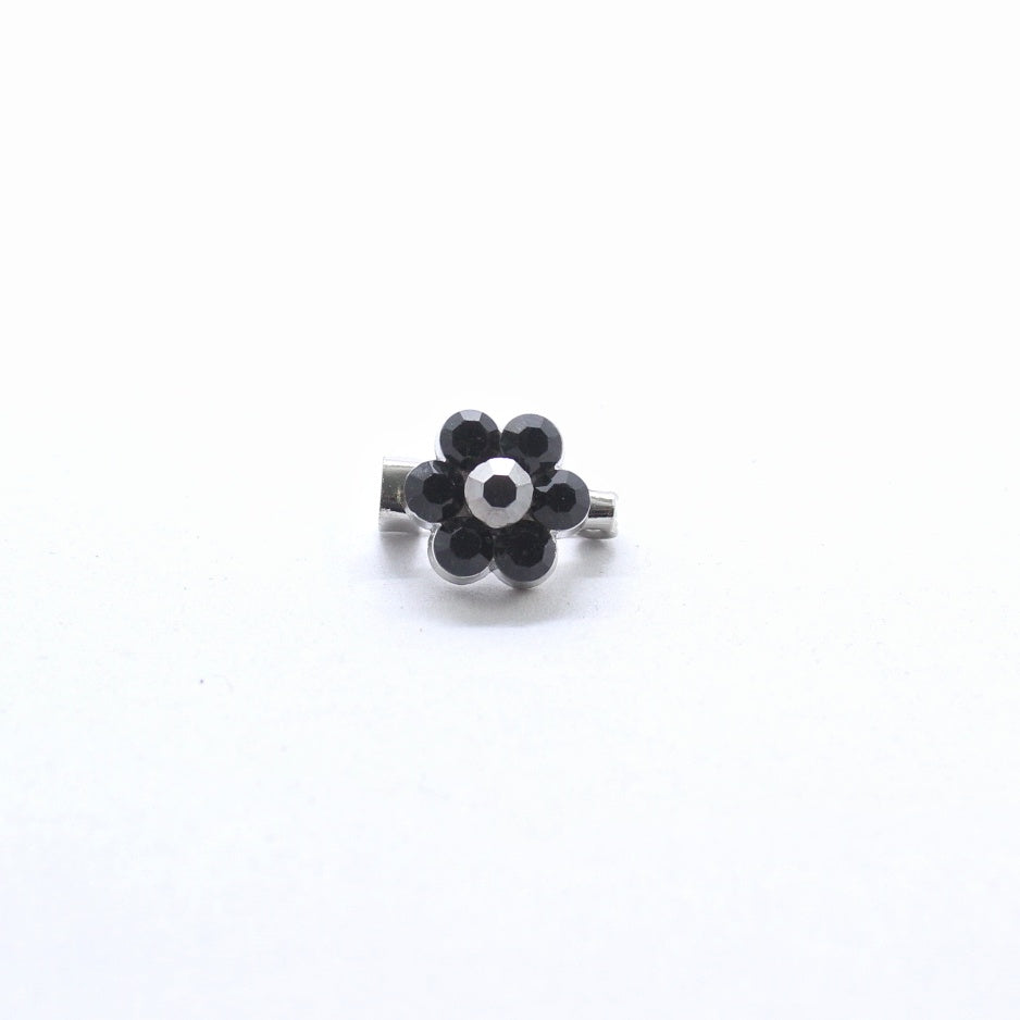 Mini Flower Brooch Black