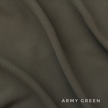 Plain Georgette Hijab Army