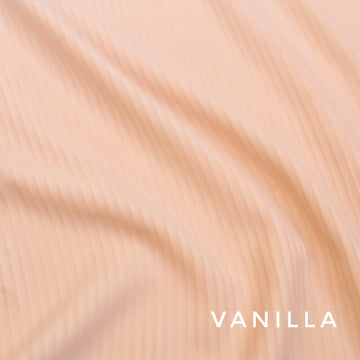 Self Striped Georgette Vanilla