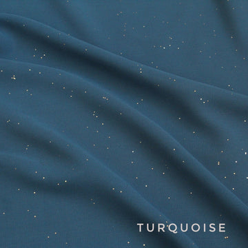 Georgette Glitter Hijab Turquoise