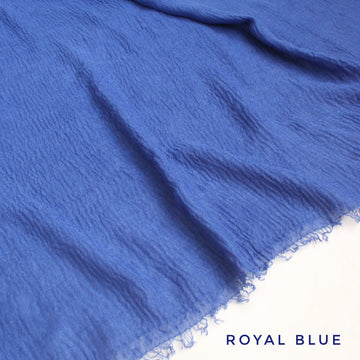 Crimp Hijab Royal Blue
