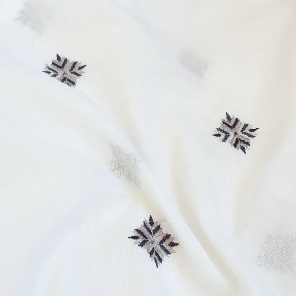 White Embroidered Chadar