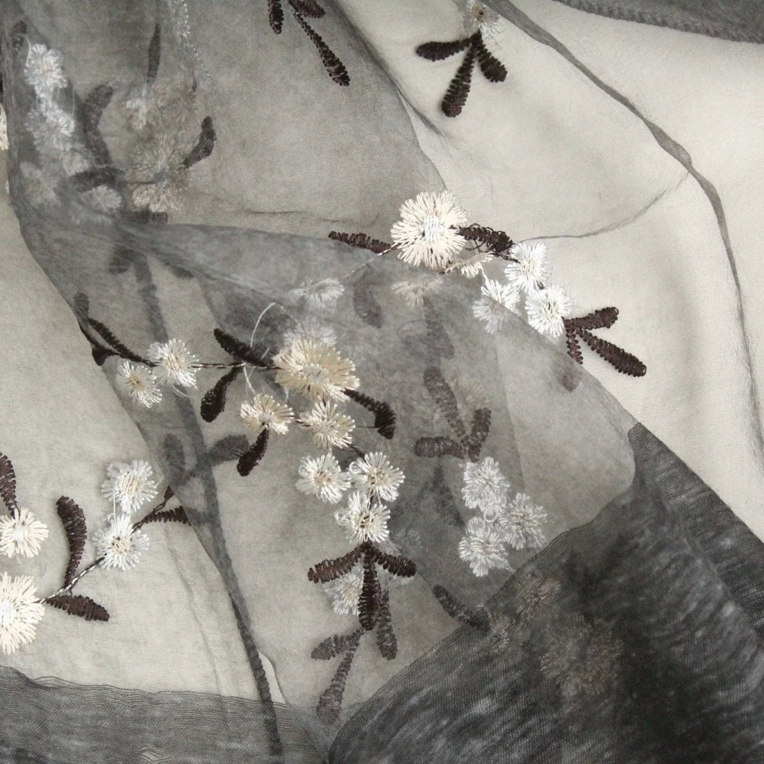 Floral Organza Charcoal