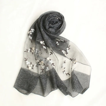 Floral Organza Charcoal