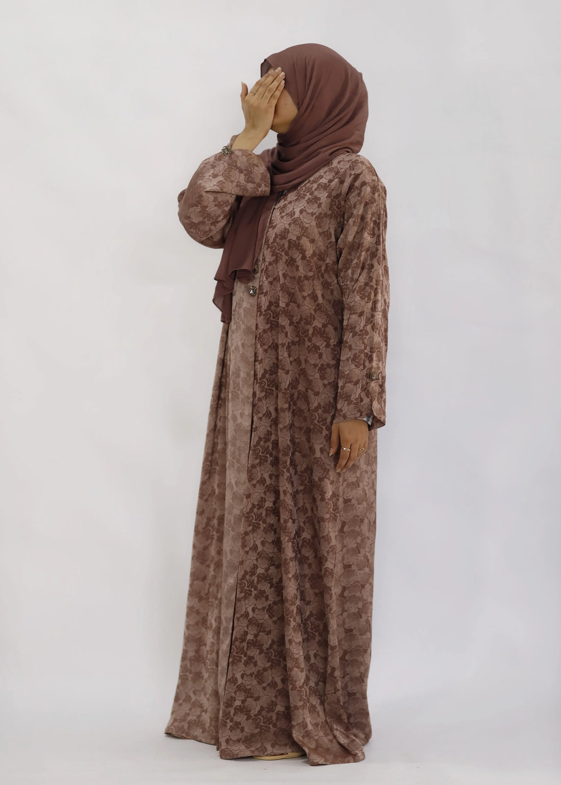 Cocoa Scroll Abaya