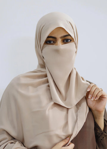 Hijab & Niqab Set Beige