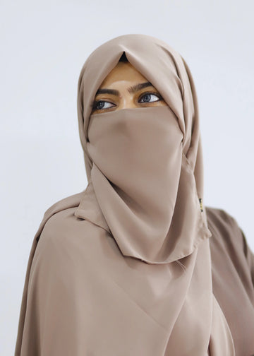 Hijab & Niqab Set Sepia