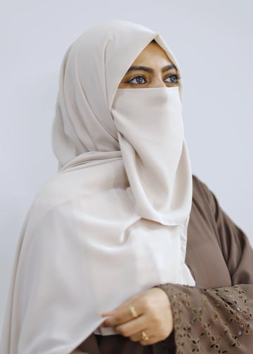 Hijab & Niqab Set Light Beige