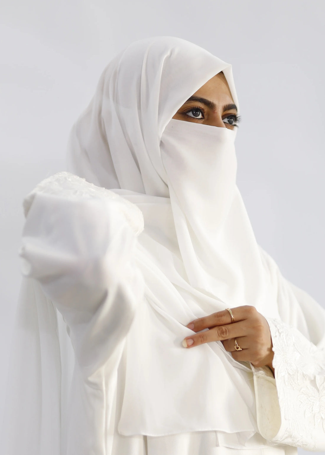 Hijab & Niqab Set White