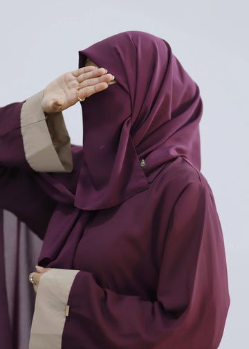 Hijab & Niqab Set Mahogany