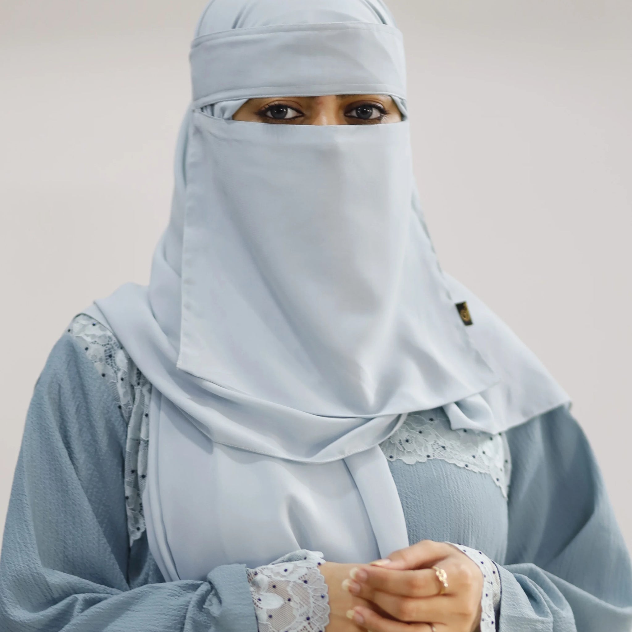 Saudi Niqab Set Powder Blue