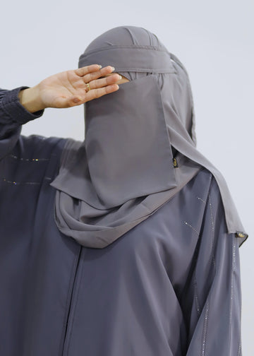 Saudi Niqab Set Grey