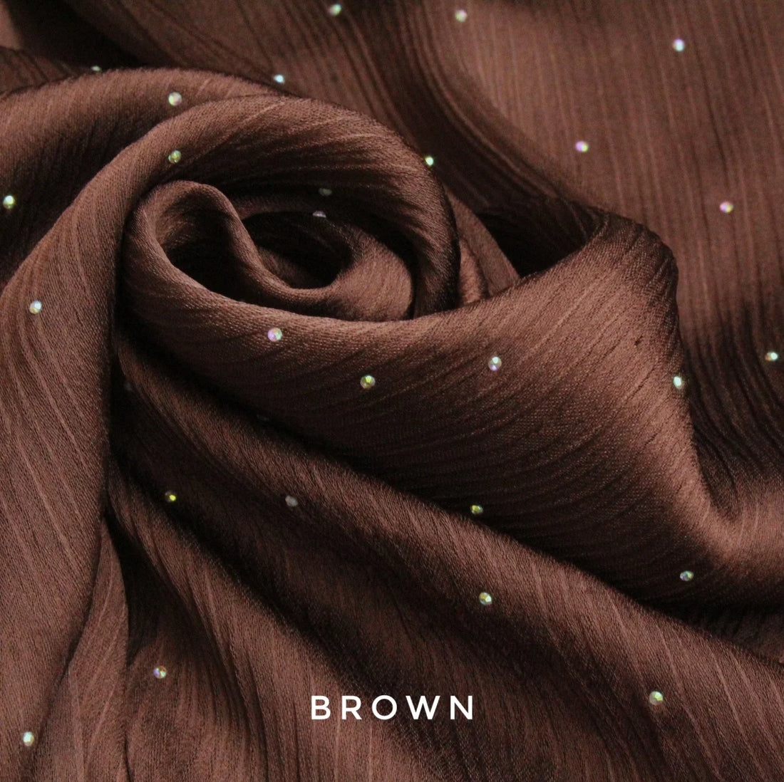 Diamante Luxe Hijab Brown