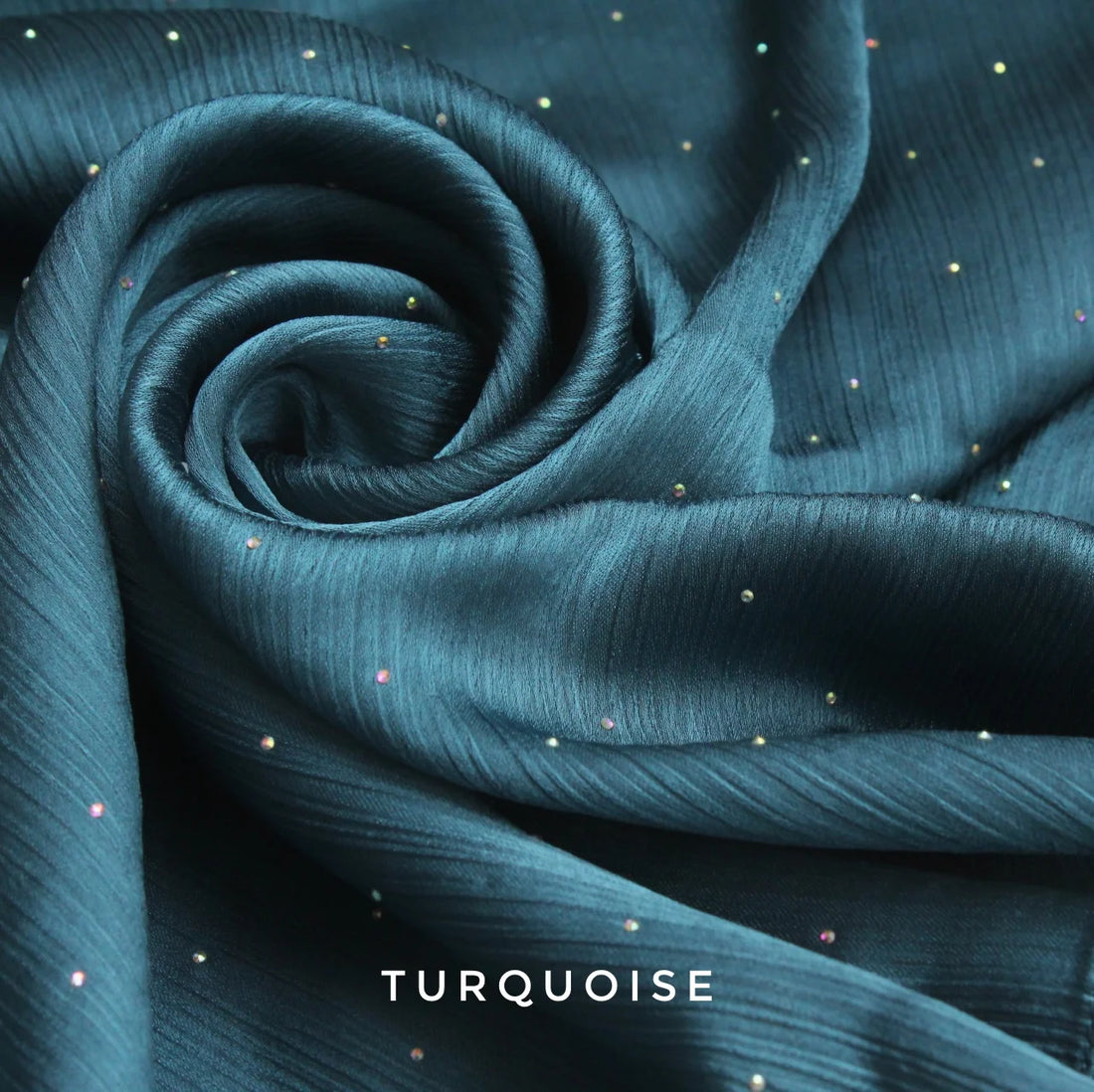 Diamante Luxe Hijab Turquoise