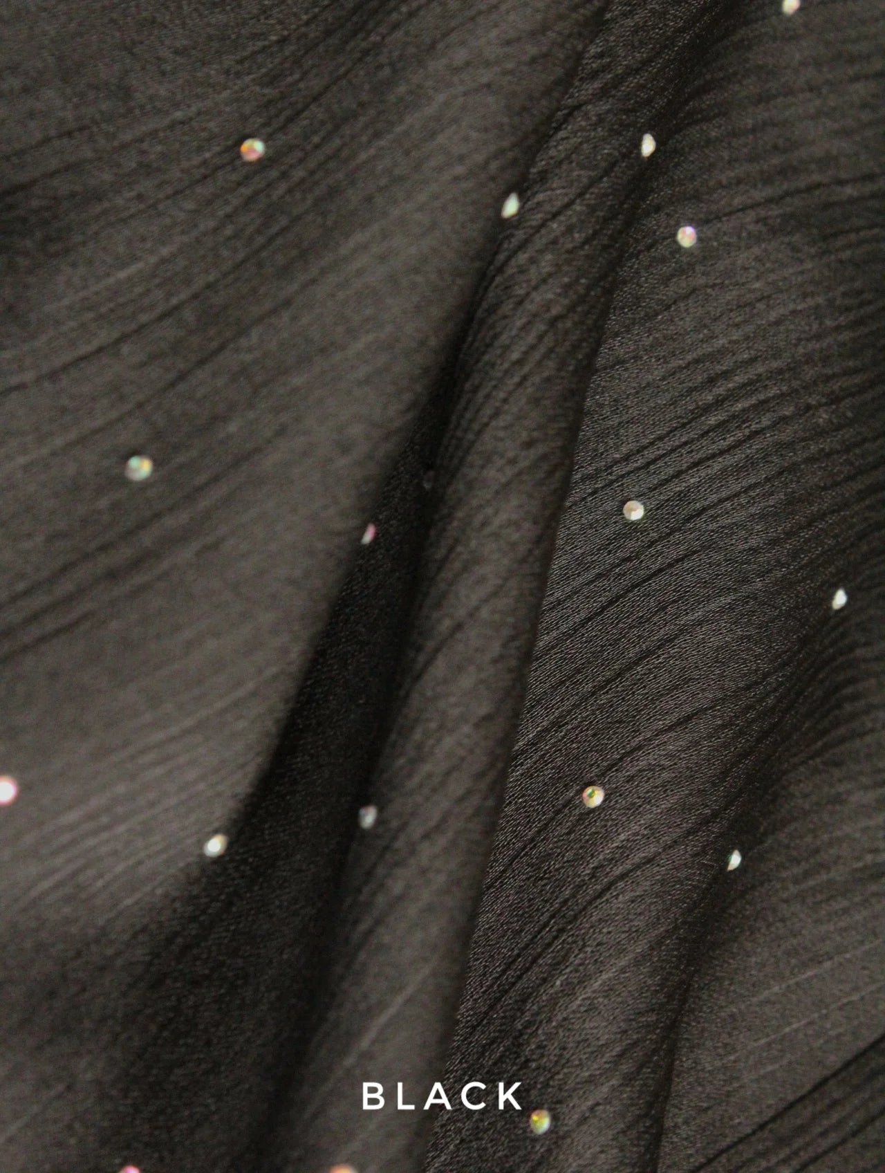 Diamante Luxe Hijab Black