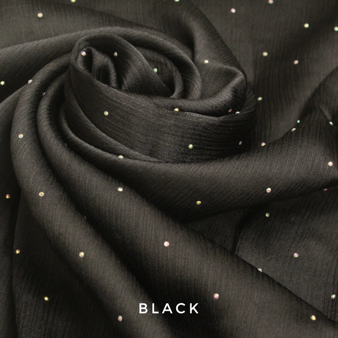 Diamante Luxe Hijab Black