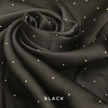 Diamante Luxe Hijab Black