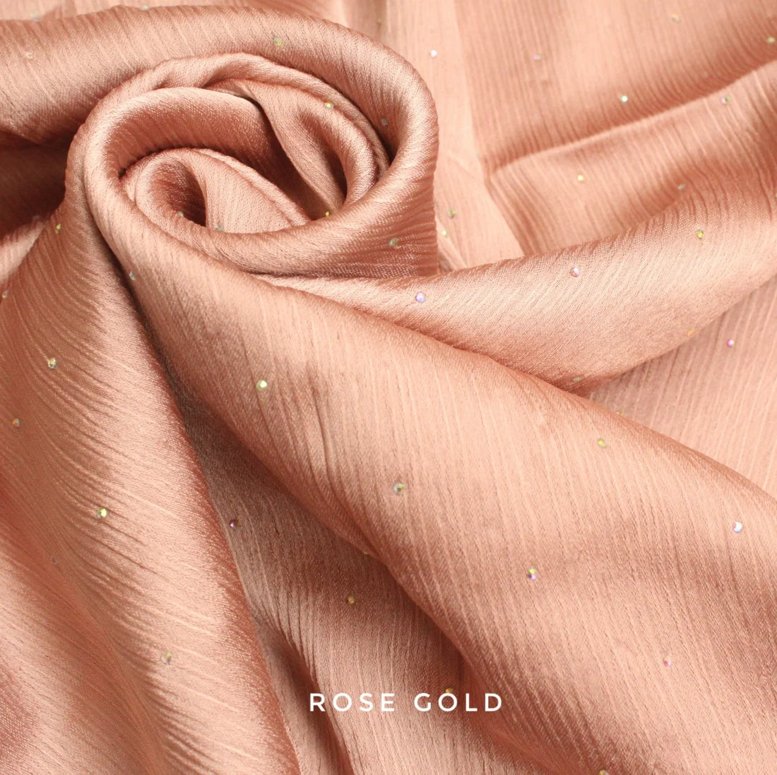 Diamante Luxe Hijab Rose Gold