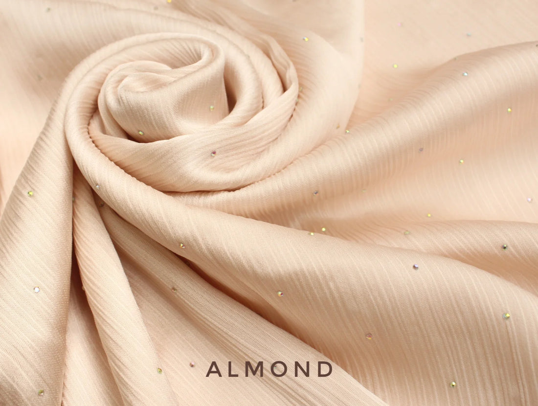 Diamante Luxe Hijab Almond