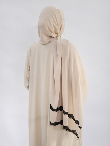 Lace Hijab Black