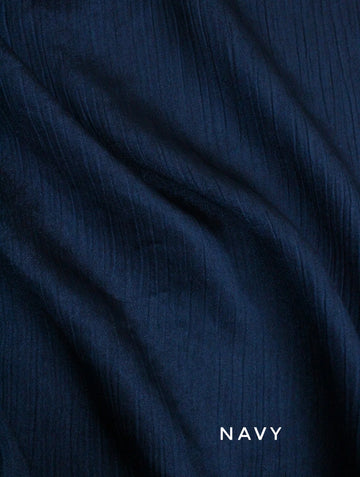 Crinkle Silk Hijab Navy