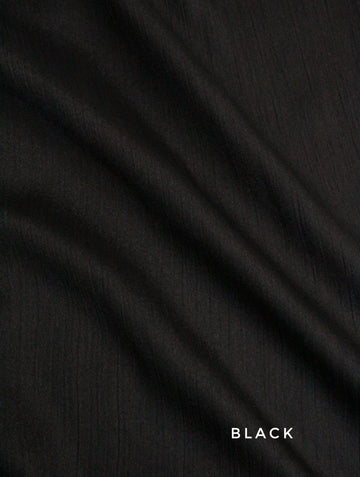 Crinkle Silk Hijab Black