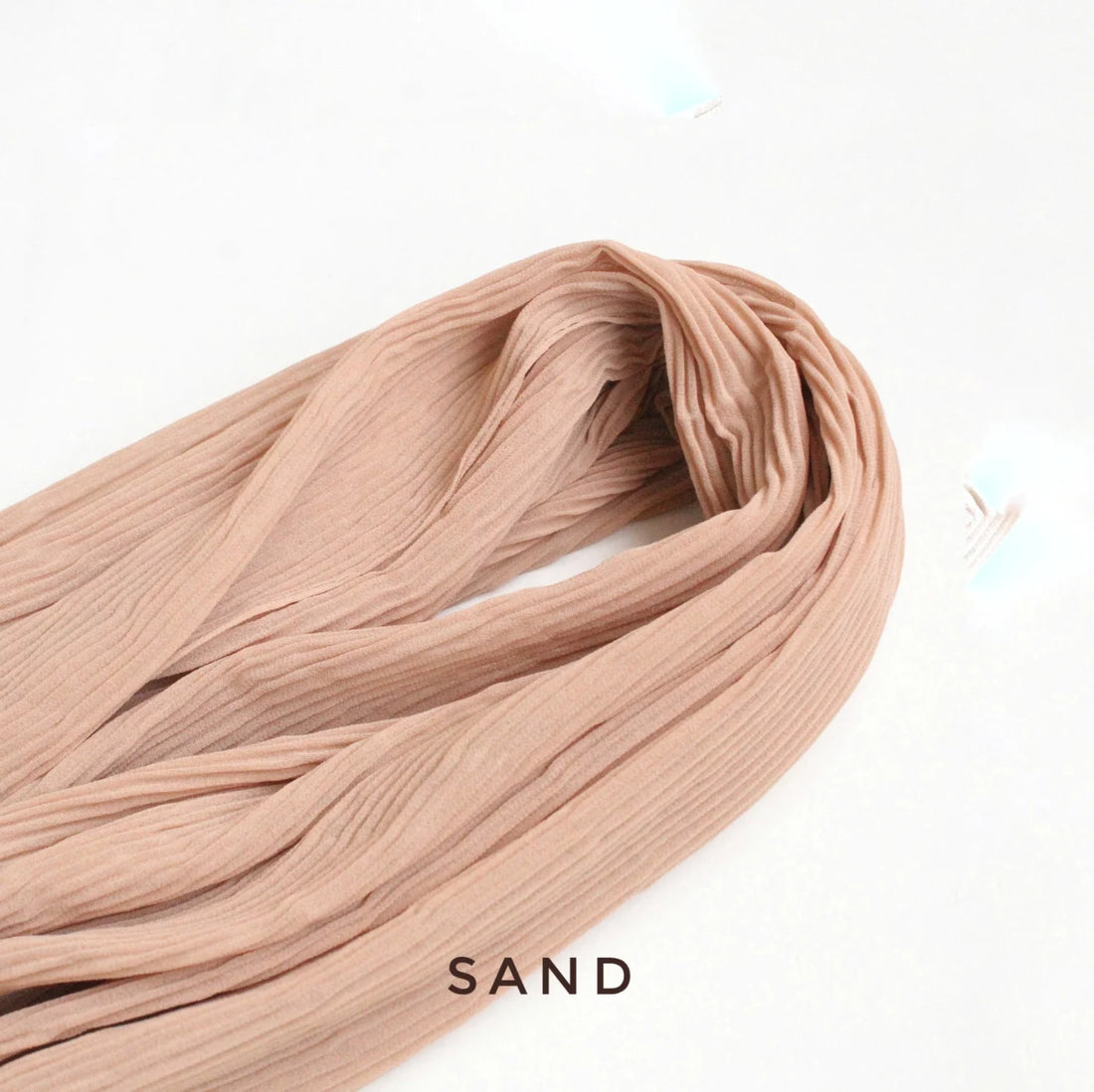 Pleated Georgette Hijab Sand