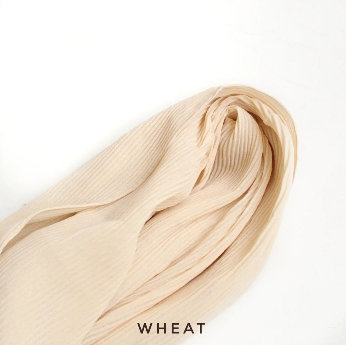 Pleated Georgette Hijab Wheat