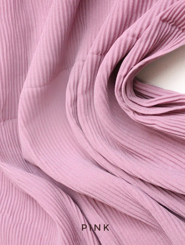 Pleated Georgette Hijab Pink