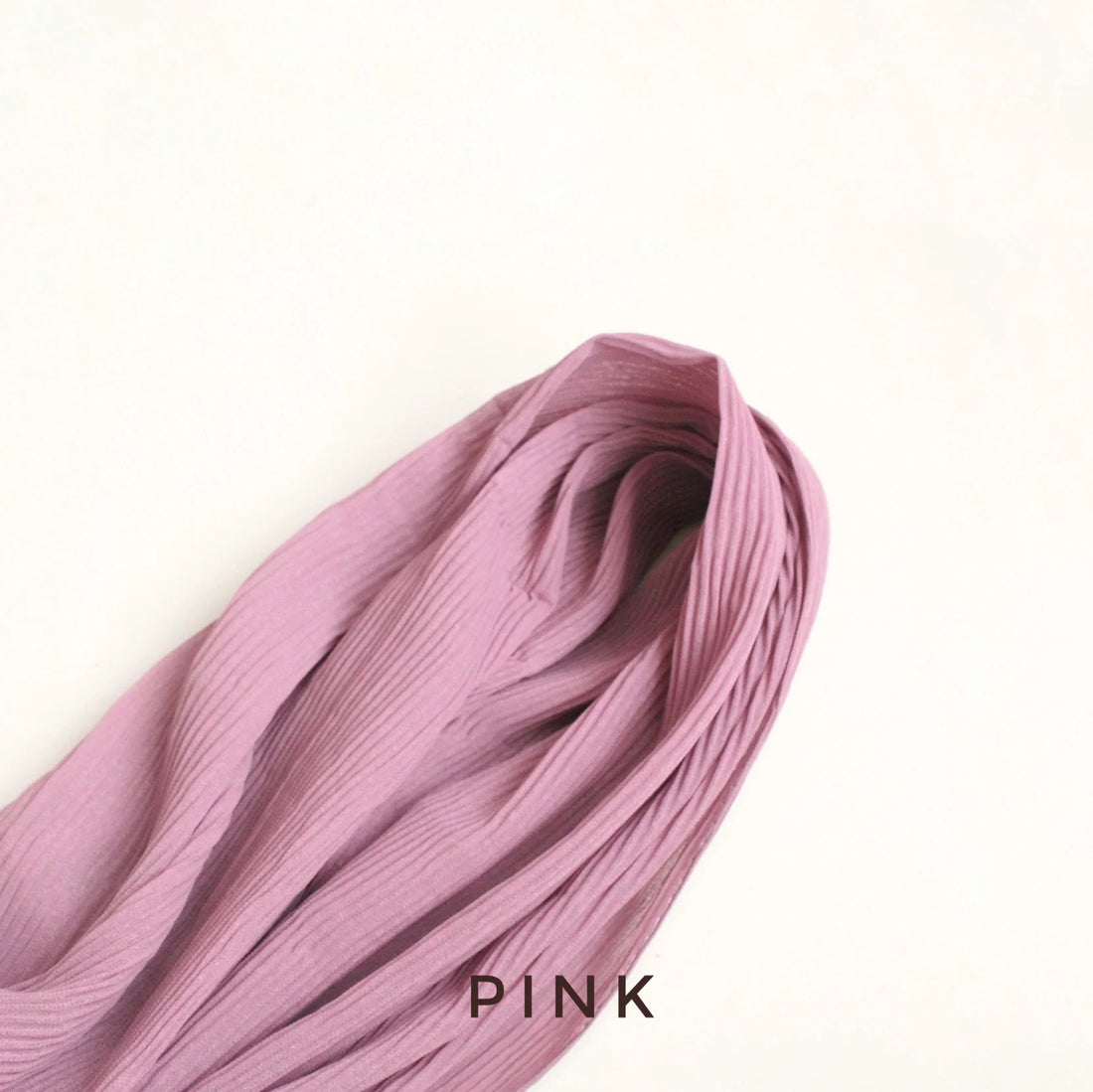 Pleated Georgette Hijab Pink