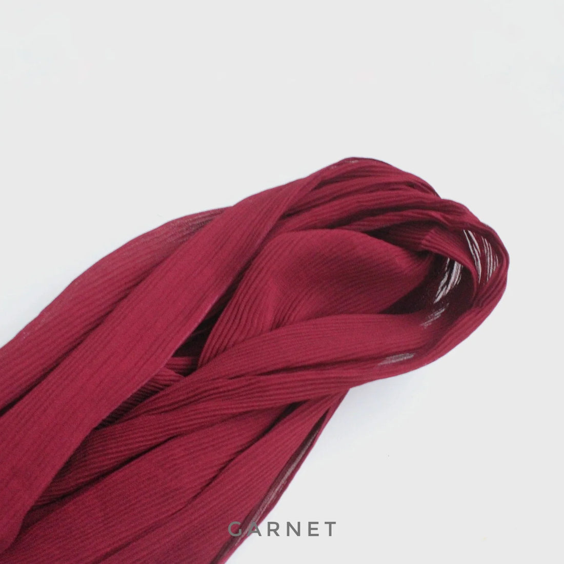 Pleated Georgette Hijab Garnet