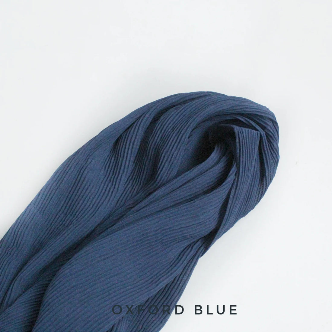 Pleated Georgette Hijab Oxford Blue