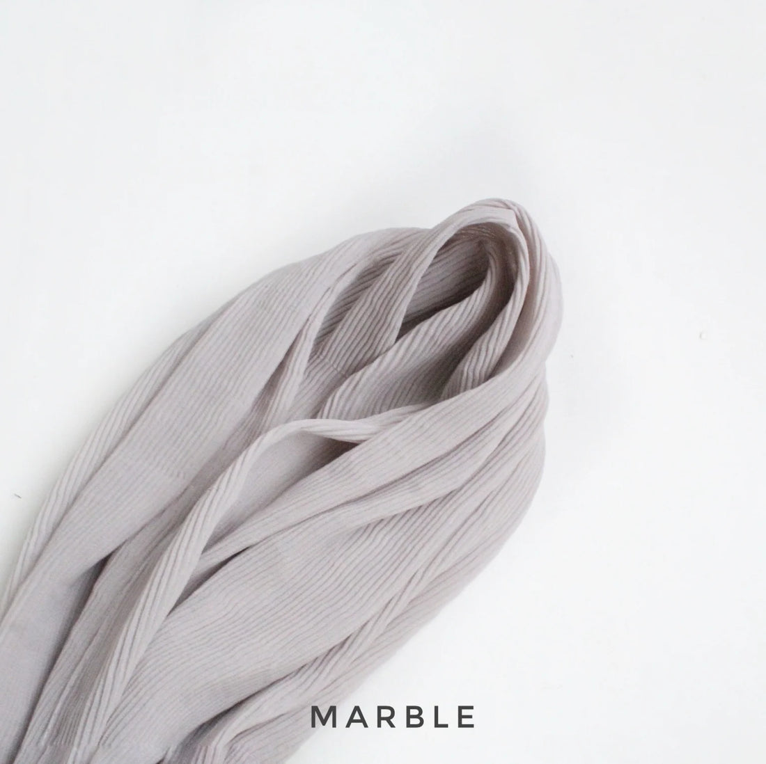 Pleated Georgette Hijab Marble